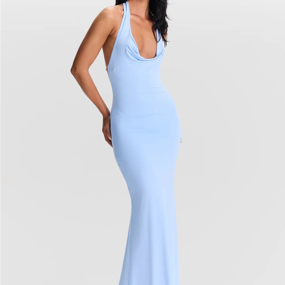 Elegant Blue Maxi Dress